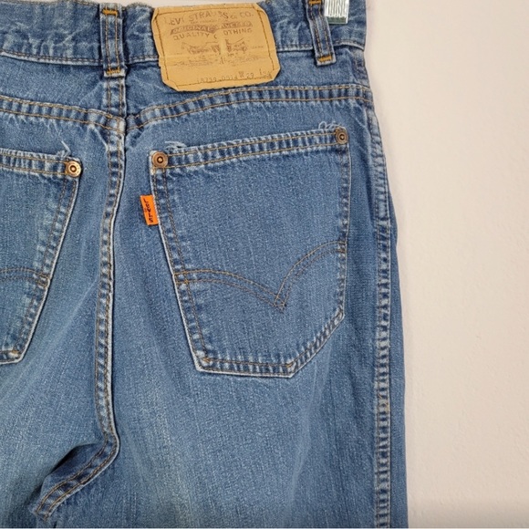 Vintage 70s Levis 18739-0514 Orange Tab Striaght Leg Jeans Size 29×34 Super cute - Picture 3 of 9